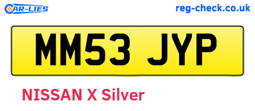 MM53JYP are the vehicle registration plates.