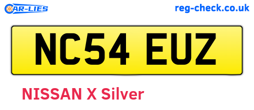NC54EUZ are the vehicle registration plates.