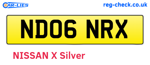 ND06NRX are the vehicle registration plates.