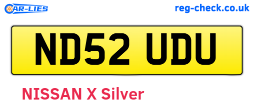ND52UDU are the vehicle registration plates.