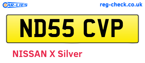 ND55CVP are the vehicle registration plates.