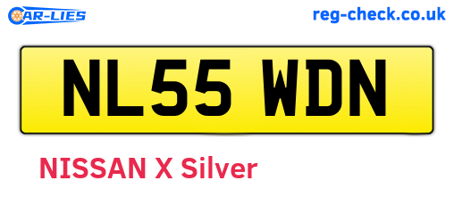 NL55WDN are the vehicle registration plates.