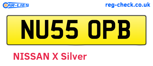 NU55OPB are the vehicle registration plates.