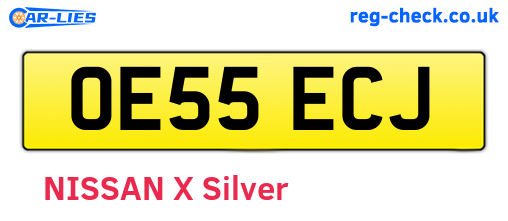 OE55ECJ are the vehicle registration plates.