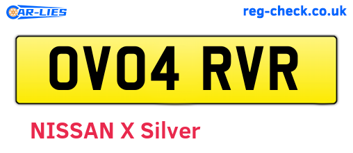 OV04RVR are the vehicle registration plates.