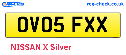 OV05FXX are the vehicle registration plates.