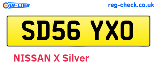 SD56YXO are the vehicle registration plates.