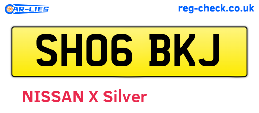 SH06BKJ are the vehicle registration plates.