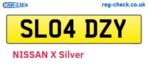 SL04DZY are the vehicle registration plates.
