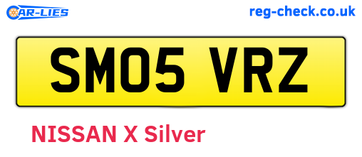 SM05VRZ are the vehicle registration plates.
