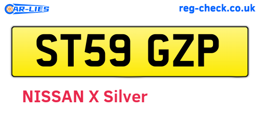 ST59GZP are the vehicle registration plates.