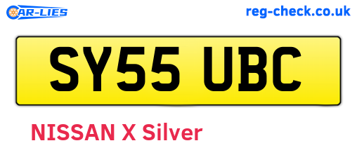 SY55UBC are the vehicle registration plates.