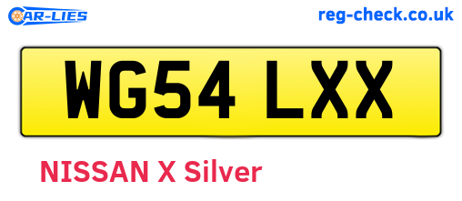 WG54LXX are the vehicle registration plates.