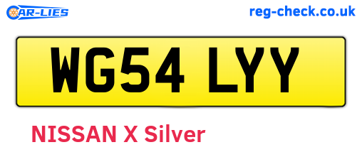 WG54LYY are the vehicle registration plates.