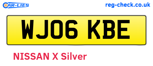 WJ06KBE are the vehicle registration plates.