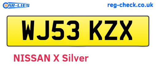WJ53KZX are the vehicle registration plates.