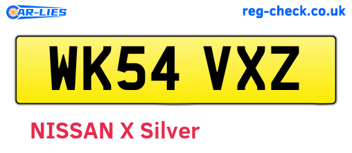 WK54VXZ are the vehicle registration plates.