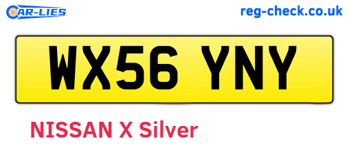 WX56YNY are the vehicle registration plates.