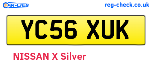 YC56XUK are the vehicle registration plates.