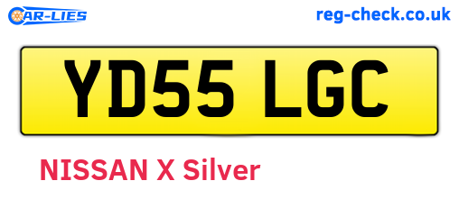 YD55LGC are the vehicle registration plates.