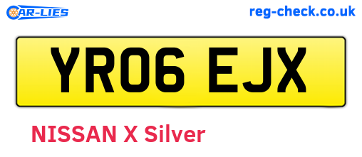 YR06EJX are the vehicle registration plates.