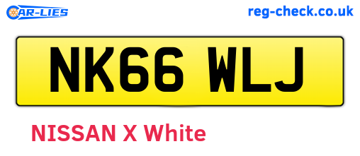 NK66WLJ are the vehicle registration plates.