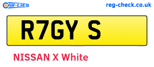 R7GYS are the vehicle registration plates.