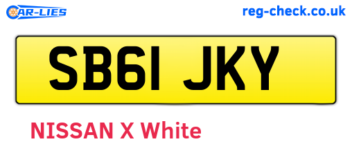 SB61JKY are the vehicle registration plates.