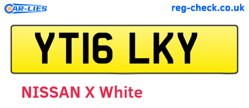 YT16LKY are the vehicle registration plates.