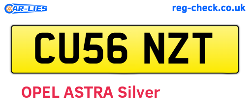 CU56NZT are the vehicle registration plates.