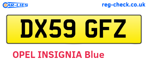 DX59GFZ are the vehicle registration plates.