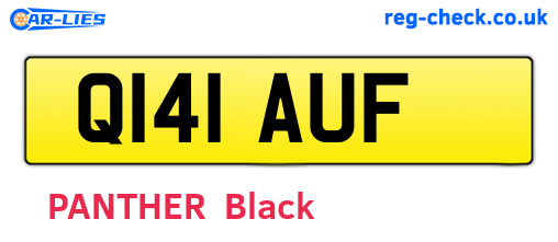 Q141AUF are the vehicle registration plates.