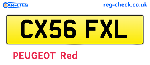 CX56FXL are the vehicle registration plates.