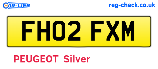 FH02FXM are the vehicle registration plates.