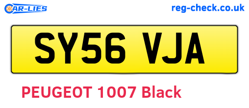 SY56VJA are the vehicle registration plates.