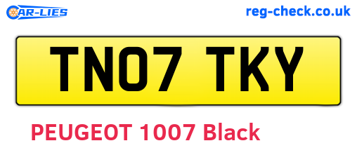 TN07TKY are the vehicle registration plates.