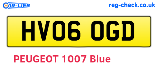 HV06OGD are the vehicle registration plates.
