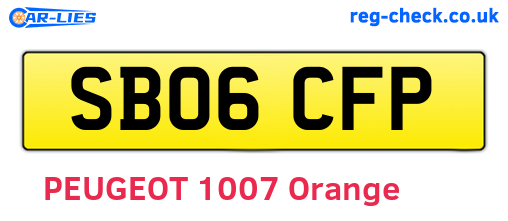 SB06CFP are the vehicle registration plates.