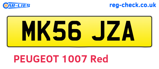 MK56JZA are the vehicle registration plates.