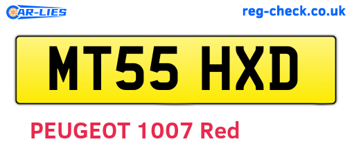 MT55HXD are the vehicle registration plates.