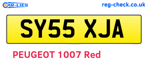 SY55XJA are the vehicle registration plates.