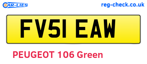FV51EAW are the vehicle registration plates.