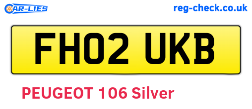 FH02UKB are the vehicle registration plates.