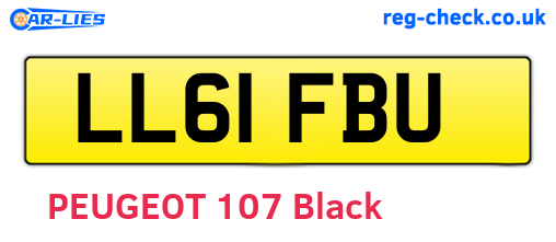 LL61FBU are the vehicle registration plates.