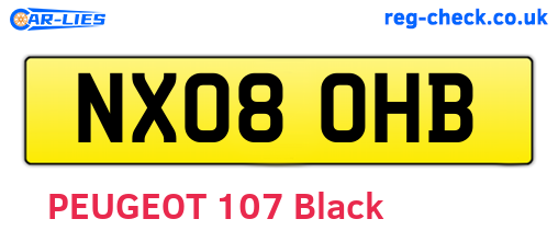 NX08OHB are the vehicle registration plates.
