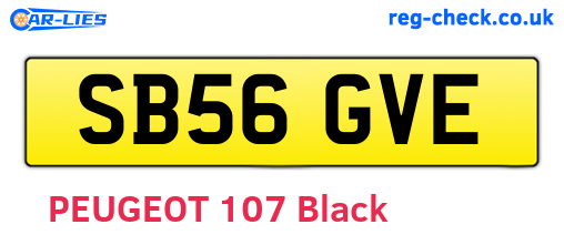 SB56GVE are the vehicle registration plates.