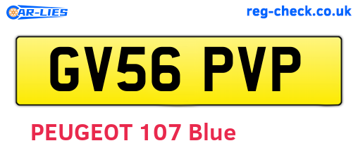 GV56PVP are the vehicle registration plates.