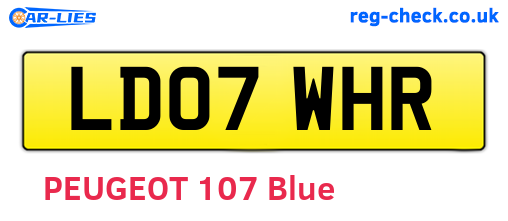 LD07WHR are the vehicle registration plates.