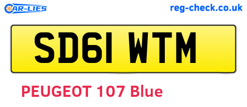 SD61WTM are the vehicle registration plates.
