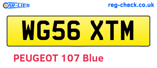 WG56XTM are the vehicle registration plates.